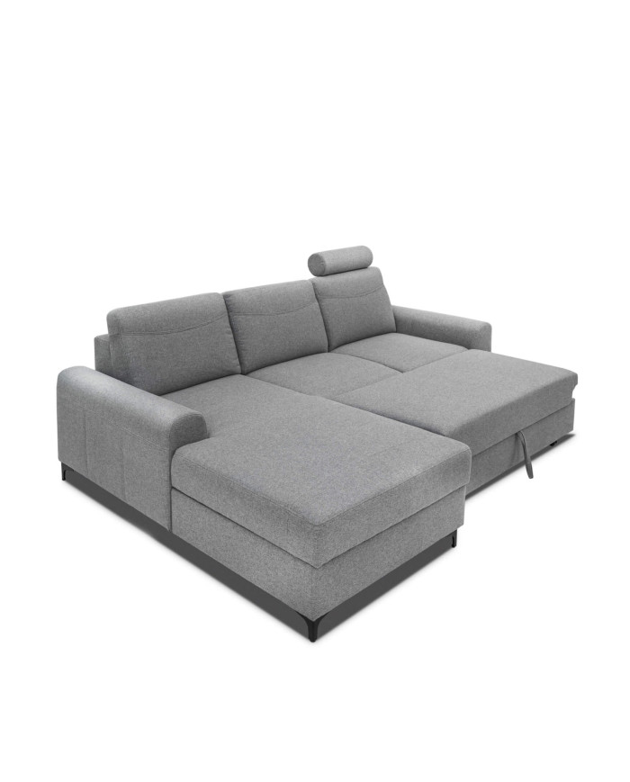 Narożnik Stilo, funkcja spania, pojemnik, przestawny zagłówek, kieszeń boczna, ROBE