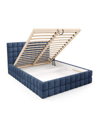 Łóżka tapicerowane Ardea 140x200, podnośnik, stelaż, pojemnik, Gruszka Meble