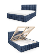 Łóżka tapicerowane Ardea 160x200, podnośnik, stelaż, pojemnik, Gruszka Meble