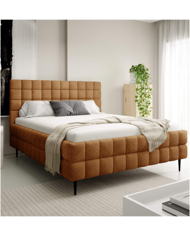 Łóżka tapicerowane Ardea Leg 140x200, podnośnik, stelaż, pojemnik, Gruszka Meble