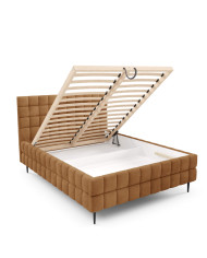 Łóżka tapicerowane Ardea Leg 160x200, podnośnik, stelaż, pojemnik, Gruszka Meble