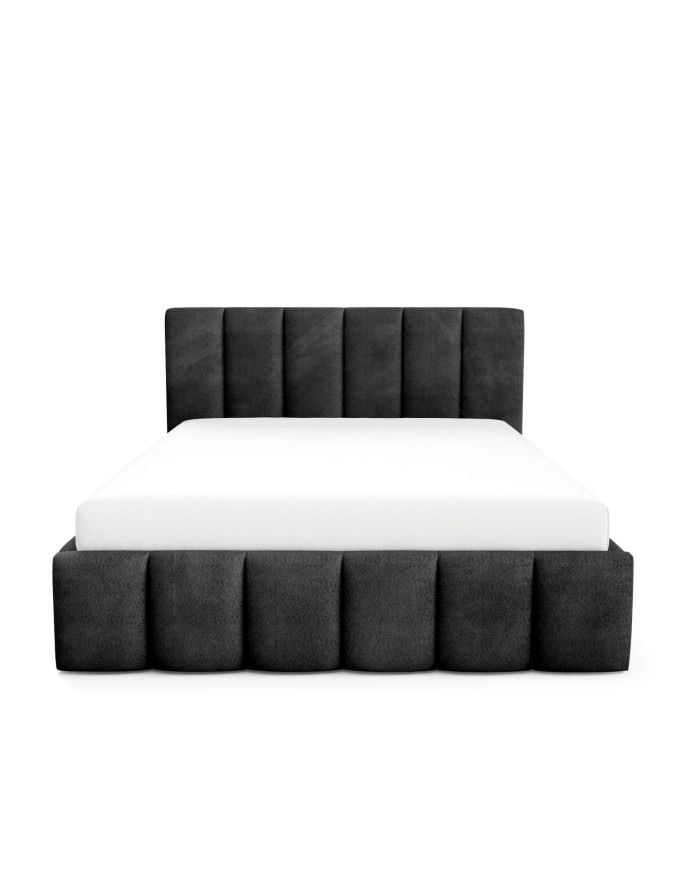 Łóżka tapicerowane Lunaro 140x200, podnośnik, stelaż, pojemnik, Gruszka Meble