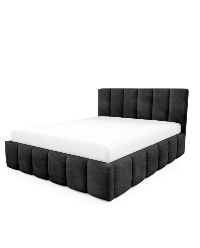 Łóżka tapicerowane Lunaro 160x200, podnośnik, stelaż, pojemnik, Gruszka Meble