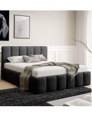 Łóżka tapicerowane Lunaro 180x200, podnośnik, stelaż, pojemnik, Gruszka Meble