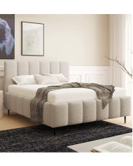 Łóżka tapicerowane Lunaro Leg 140x200, podnośnik, stelaż, pojemnik, Gruszka Meble