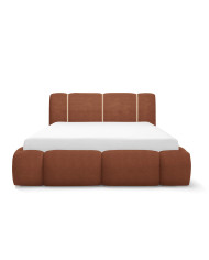 Łóżka tapicerowane Bianco Led 180x200, oświetlenie, podnośnik, stelaż, pojemnik, Gruszka Meble