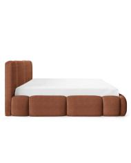 Łóżka tapicerowane Bianco Led 200x200, oświetlenie, podnośnik, stelaż, pojemnik, Gruszka Meble