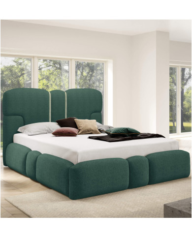 Łóżka tapicerowane Monti Led 120x200, oświetlenie, podnośnik, stelaż, pojemnik, Gruszka Meble