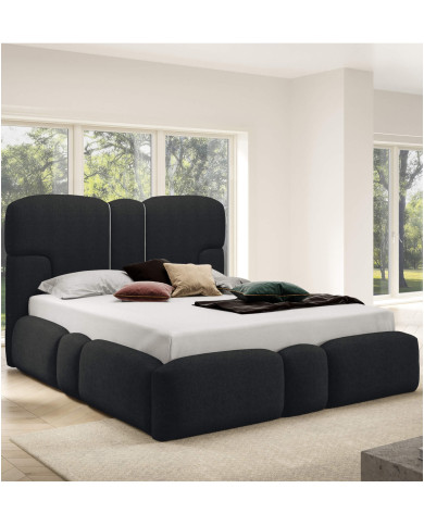 Łóżka tapicerowane Monti Led 120x200, oświetlenie, podnośnik, stelaż, pojemnik, Gruszka Meble