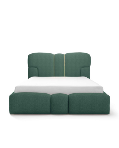 Łóżka tapicerowane Monti Led 140x200, oświetlenie, podnośnik, stelaż, pojemnik, Gruszka Meble