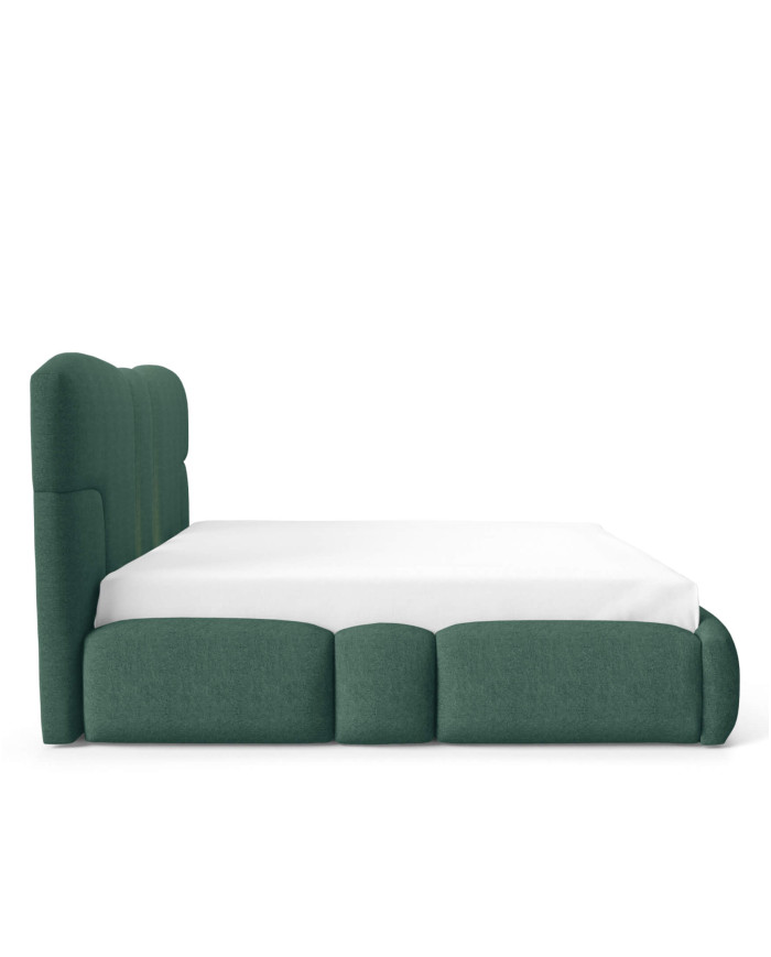 Łóżka tapicerowane Monti Led 160x200, oświetlenie, podnośnik, stelaż, pojemnik, Gruszka Meble