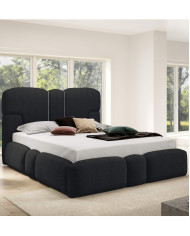 Łóżka tapicerowane Monti Led 160x200, oświetlenie, podnośnik, stelaż, pojemnik, Gruszka Meble