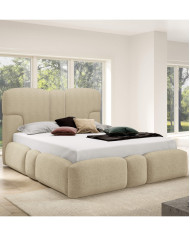 Łóżka tapicerowane Monti Led 180x200, oświetlenie, podnośnik, stelaż, pojemnik, Gruszka Meble