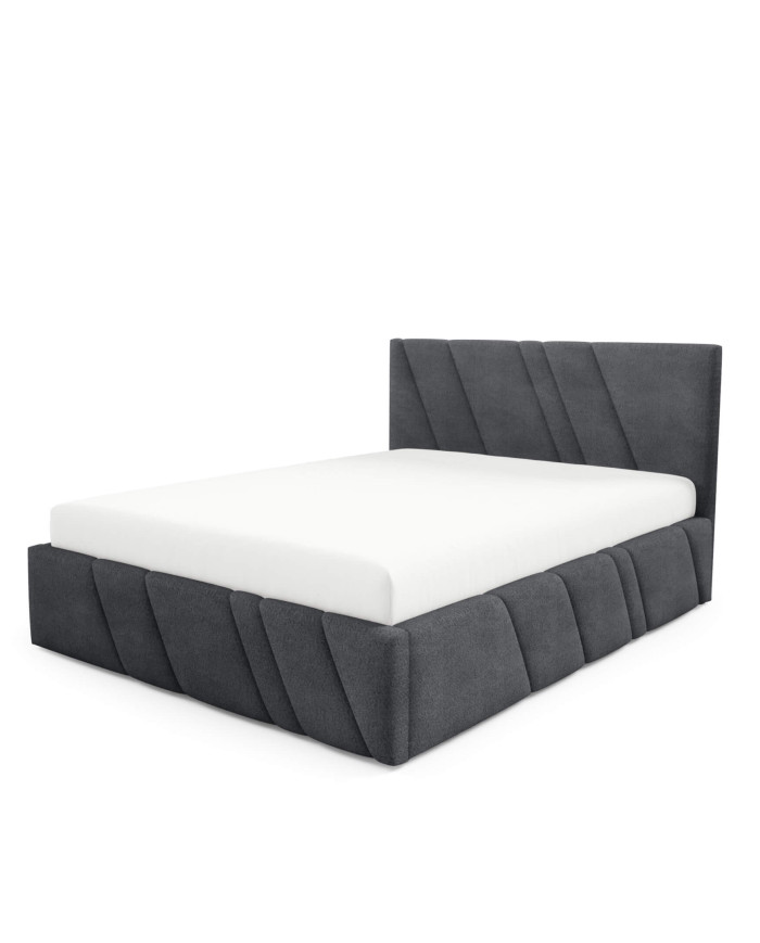 Łóżka tapicerowane Nest 160x200, podnośnik, stelaż, pojemnik, Gruszka Meble