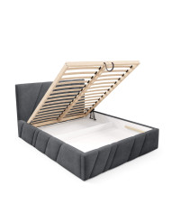 Łóżka tapicerowane Nest 180x200, podnośnik, stelaż, pojemnik, Gruszka Meble