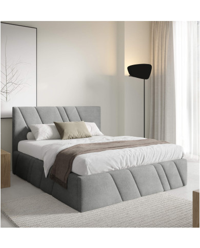 Łóżka tapicerowane Nest 180x200, podnośnik, stelaż, pojemnik, Gruszka Meble