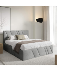 Łóżka tapicerowane Nest 180x200, podnośnik, stelaż, pojemnik, Gruszka Meble