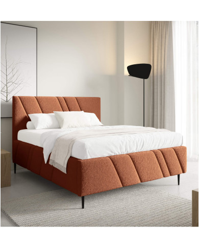 Łóżka tapicerowane Nest Leg 140x200, podnośnik, stelaż, pojemnik, Gruszka Meble