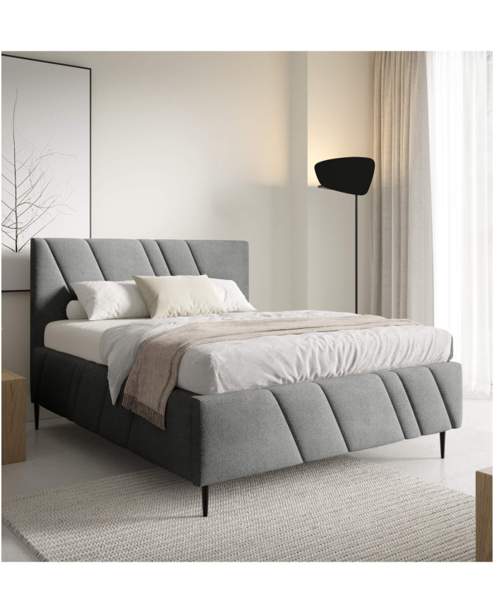 Łóżka tapicerowane Nest Leg 140x200, podnośnik, stelaż, pojemnik, Gruszka Meble