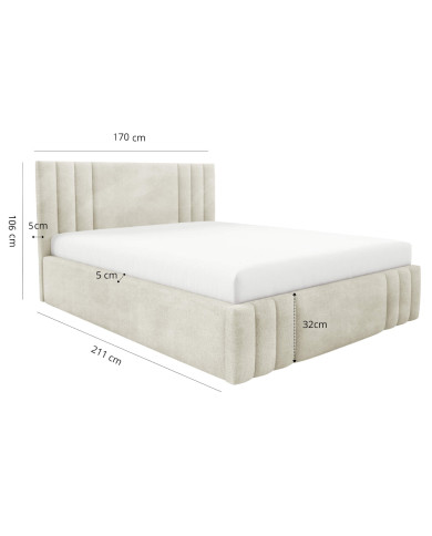 Łóżka tapicerowane Ribo 160x200, podnośnik, stelaż, pojemnik, Gruszka Meble