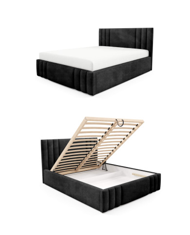 Łóżka tapicerowane Ribo 180x200, podnośnik, stelaż, pojemnik, Gruszka Meble