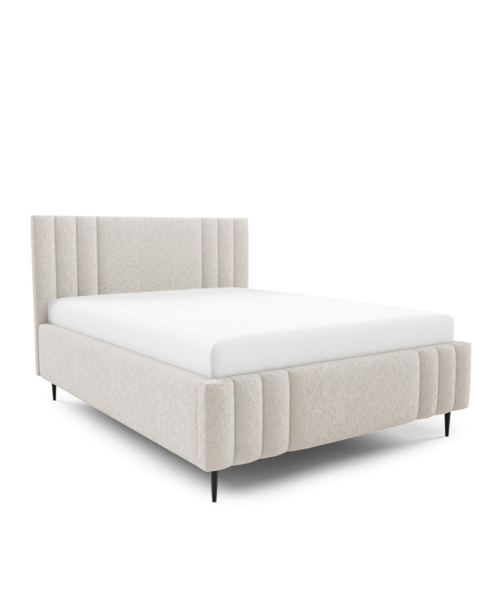 Łóżka tapicerowane Ribo Leg 140x200, podnośnik, stelaż, pojemnik, Gruszka Meble