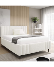 Łóżka tapicerowane Ribo Leg 140x200, podnośnik, stelaż, pojemnik, Gruszka Meble