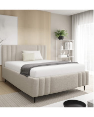 Łóżka tapicerowane Ribo Leg 160x200, podnośnik, stelaż, pojemnik, Gruszka Meble