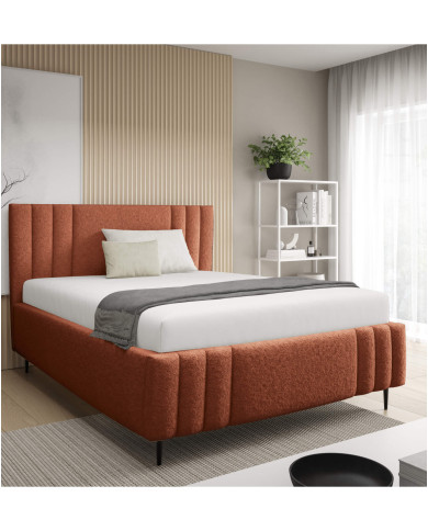 Łóżka tapicerowane Ribo Leg 160x200, podnośnik, stelaż, pojemnik, Gruszka Meble