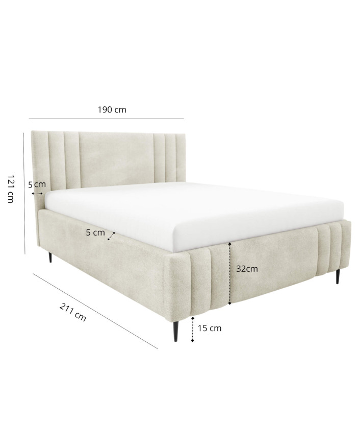 Łóżka tapicerowane Ribo Leg 180x200, podnośnik, stelaż, pojemnik, Gruszka Meble