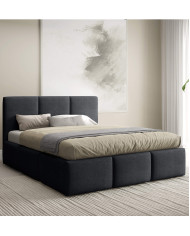 Łóżka tapicerowane Velora 140x200, podnośnik, stelaż, pojemnik, Gruszka Meble