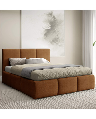 Łóżka tapicerowane Velora 160x200, podnośnik, stelaż, pojemnik, Gruszka Meble