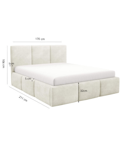 Łóżka tapicerowane Velora 160x200, podnośnik, stelaż, pojemnik, Gruszka Meble