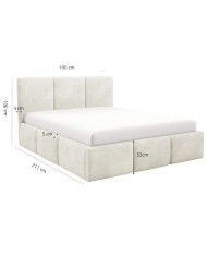 Łóżka tapicerowane Velora 180x200, podnośnik, stelaż, pojemnik, Gruszka Meble