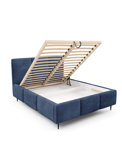 Łóżka tapicerowane Velora Leg 140x200, podnośnik, stelaż, pojemnik, Gruszka Meble