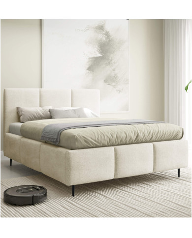 Łóżka tapicerowane Velora Leg 160x200, podnośnik, stelaż, pojemnik, Gruszka Meble