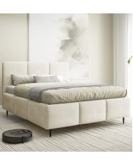 Łóżka tapicerowane Velora Leg 160x200, podnośnik, stelaż, pojemnik, Gruszka Meble