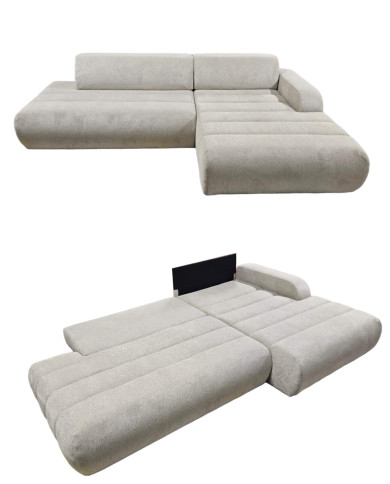 Narożnik Lino, funkcja spania, pojemnik, Laski Meble