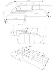 Narożnik Lino, funkcja spania, pojemnik, Laski Meble