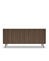 Komoda Amaro 4D, czterodrzwiowa, z oświetleniem LED, Dąb dunin, Laski Meble