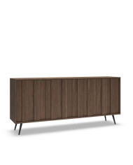 Komoda Amaro 4D, czterodrzwiowa, z oświetleniem LED, Dąb dunin, Laski Meble