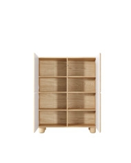 Komoda wysoka Lomo 4D, czterodrzwiowa, Dąb vicenza, Laski Meble