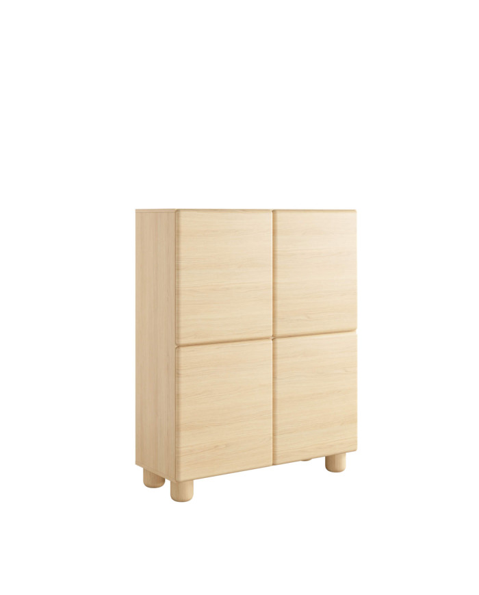 Komoda wysoka Lomo 4D, czterodrzwiowa, Dąb vicenza, Laski Meble