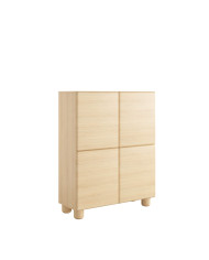 Komoda wysoka Lomo 4D, czterodrzwiowa, Dąb vicenza, Laski Meble