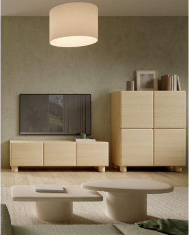 Komoda Lomo 4D, czterodrzwiowa, Dąb vicenza, Laski Meble