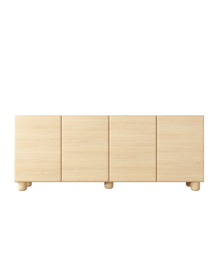 Komoda Lomo 4D, czterodrzwiowa, Dąb vicenza, Laski Meble