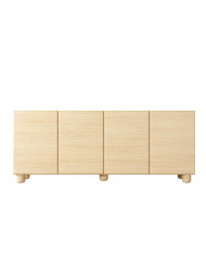 Komoda Lomo 4D, czterodrzwiowa, Dąb vicenza, Laski Meble