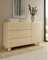 Komoda Lomo 6S, z szufladami, Dąb vicenza, Laski Meble