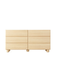 Komoda Lomo 6S, z szufladami, Dąb vicenza, Laski Meble