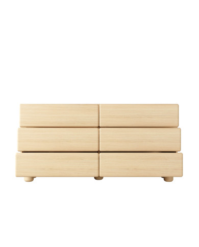 Komoda Lomo 6S, z szufladami, Dąb vicenza, Laski Meble